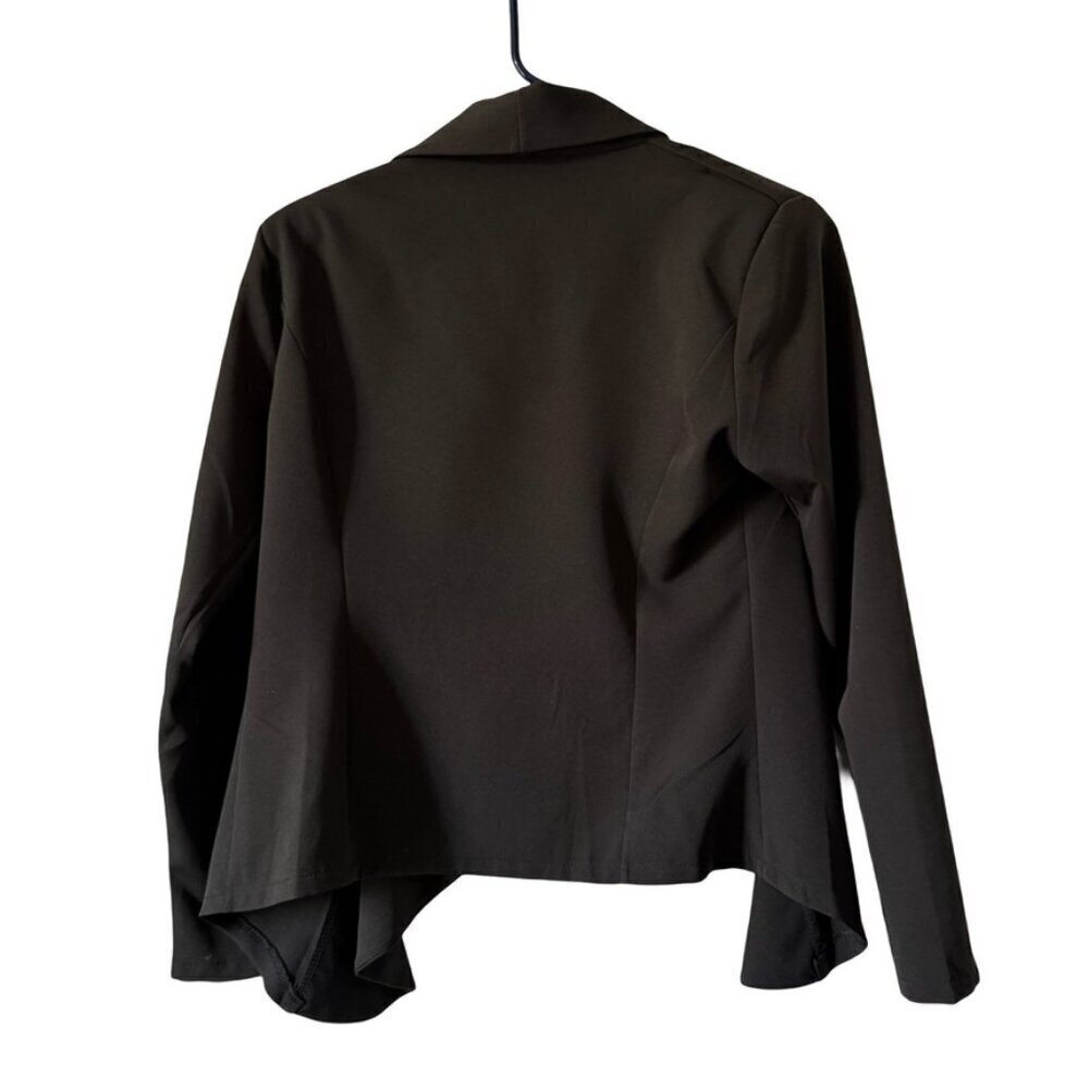 Drape Open Front Blazer Jacket Black Size Small - Picture 4 of 7